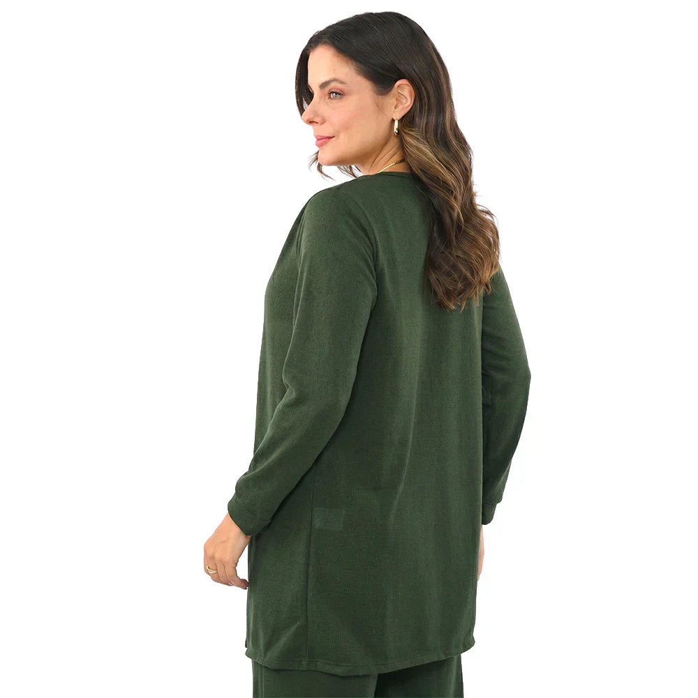 Kit 3 Peças Lanzinha • Pantalona + Blusa + Quimono