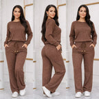 Conjunto Tricot Elegância Premium (Blusa + Calça) | Coleção Inverno