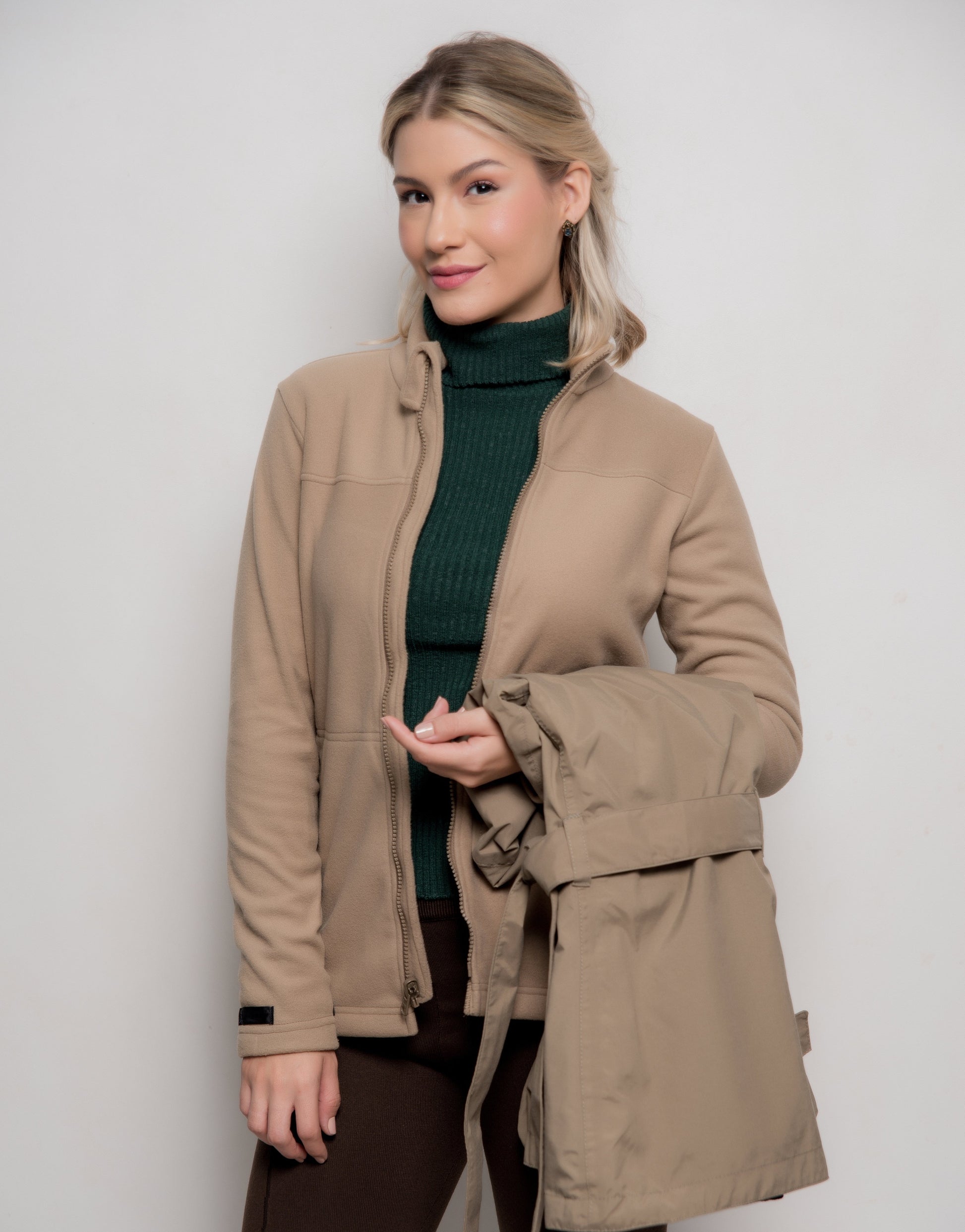 Jaqueta Fleece 280g/m² Winter Explorer Bege