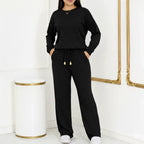 Conjunto Feminino Longo em Tricot (Blusa + Calça) | PROMOÇÃO OUTONO/INVERNO
