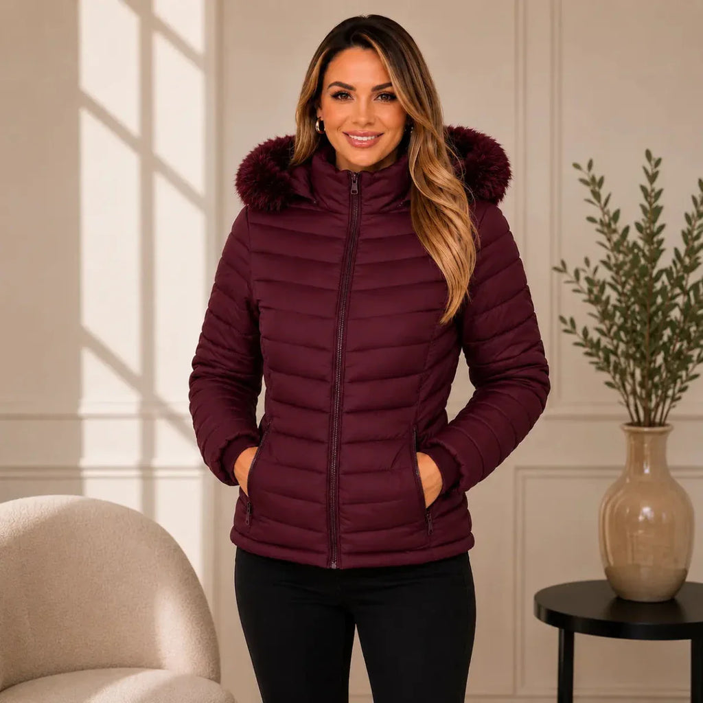 Jaqueta Puffer Peluciada Feminina | PROMOÇÃO DE INVERNO