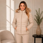 Jaqueta Puffer Peluciada Feminina | Promoção de Inverno