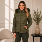 Jaqueta Puffer Peluciada Feminina | PROMOÇÃO DE INVERNO