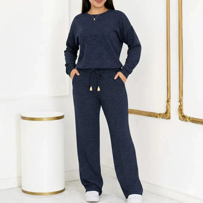 Conjunto Feminino Longo em Tricot (Blusa + Calça) | PROMOÇÃO DE INVERNO